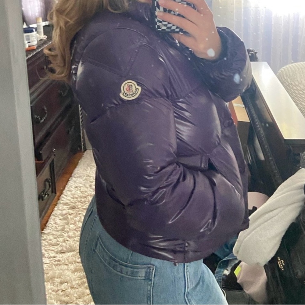 Moncler Women's Deep Purple Puffer Coat